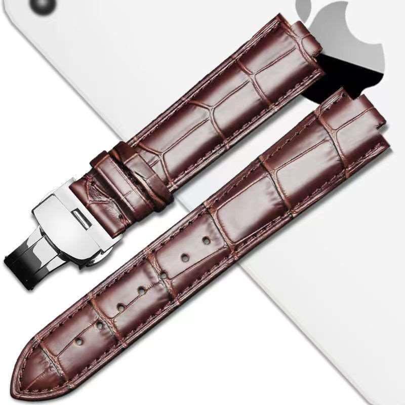 

Ремешок с выступающими ушками в стиле бамбука из кожи коровьей лицевой выделки для часов Blue Balloon Outer 20mm-Inner 12mm