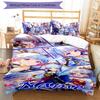 3pcs Custom Name Cartoon Genshin Impact Ayaka Kamisato Bedding Set Duvet Cover Closure Includes 1 Duvet Cover & 2 Pillowcases for All Seasons Bedroom 