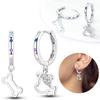 All New Silver S925 Honey Bees, Cats, Dogs Zircon Earrings and Eardrop Simple Fine Jewelry Women Girls Party Gift