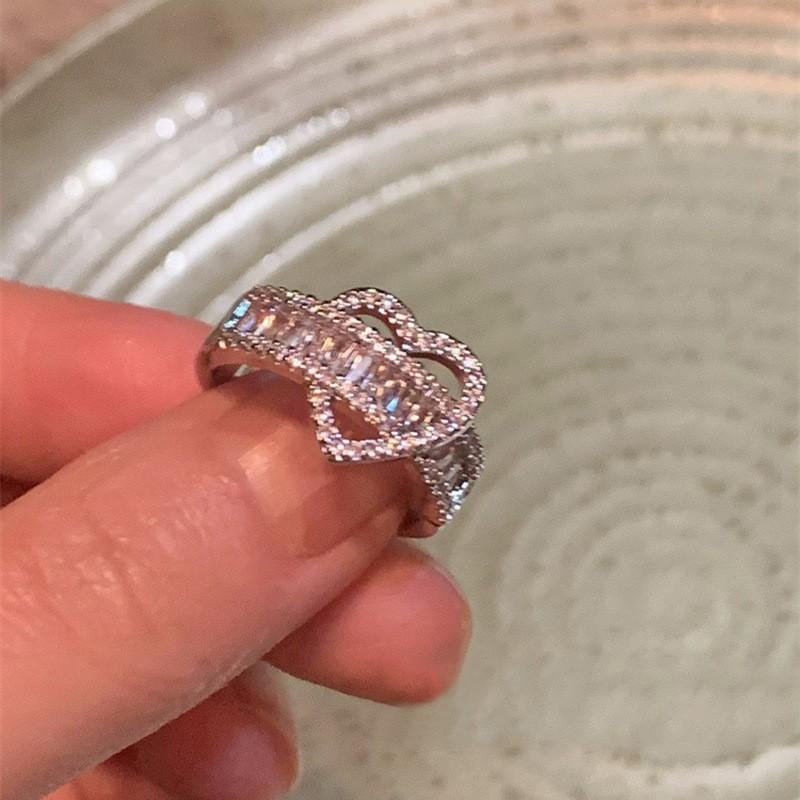 Zircon Black Sophisticated Ring For Women Unique Adjustable Style Geometric