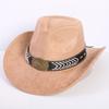Beliebter europäischer und amerikanischer klassischer Wildleder Western Cowboyhut für Herren und Damen Mode LO Stil Herzförmiger Cowboyhut