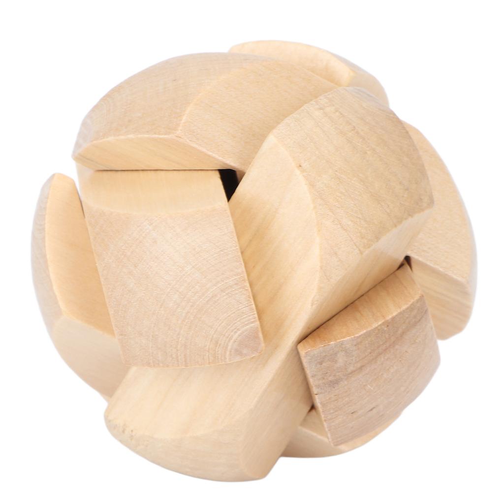 Wooden Brain Teaser Puzzles Football Shape Preventing Alzheimer Unlock Interlock Puzzle Toys for Adults