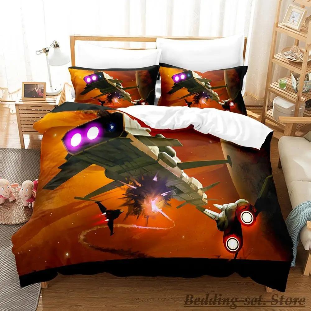 No Man's Sky Bedding Set Single Twin Full Queen King Size Bed Set Adult Kid Bedroom Duvetcover Sets Anime Parure De Lit Bed