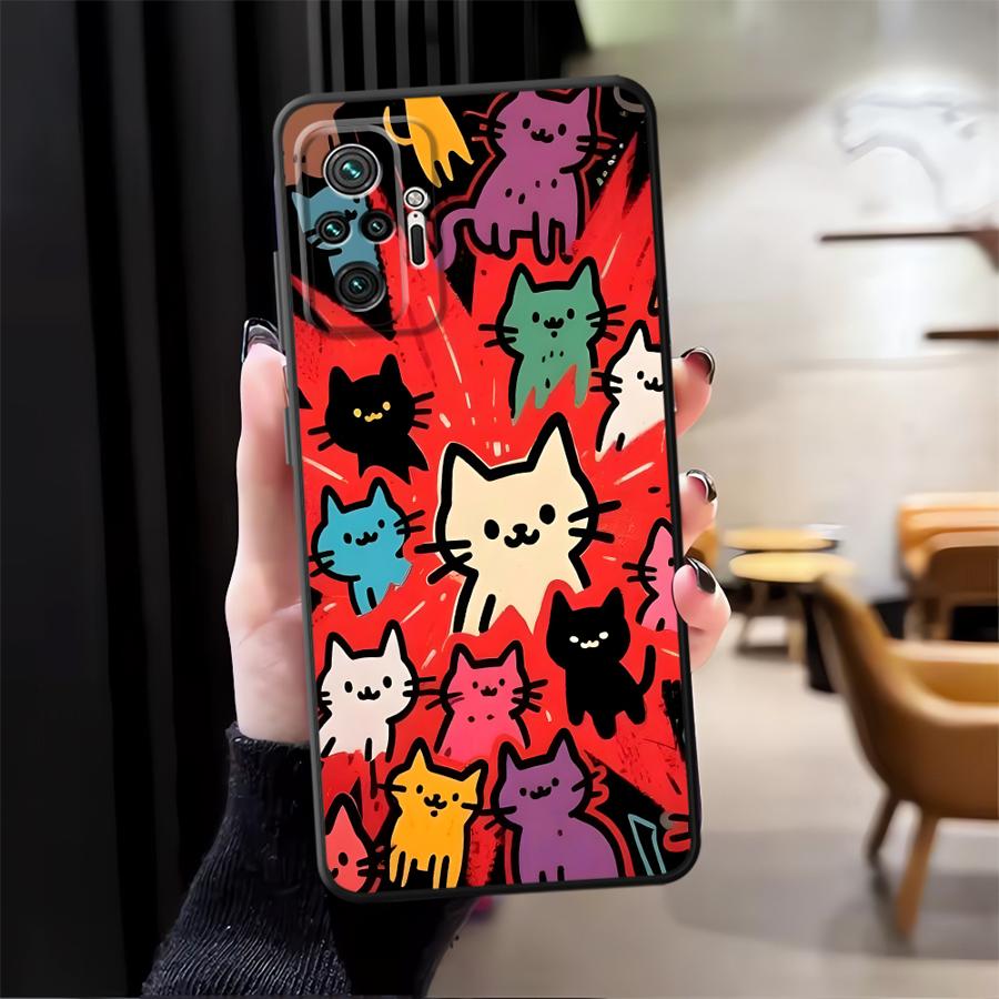 Phone Cover Case for Xiaomi Redmi Note 14 A3 14C 10 12C 13C 13 Pro Plus K80 A1 A4 A5 9 8 7 12 11 K40 A1 A2 Cartoon Cat