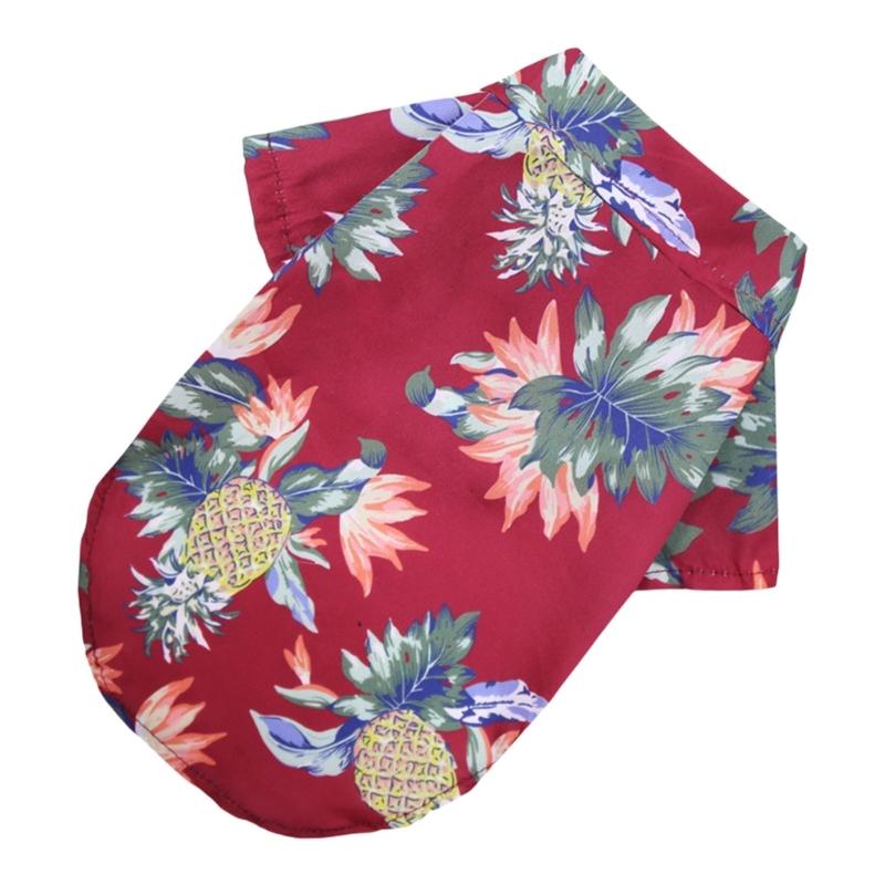 Lovely Puppy Beach Shirt Shirt T-shirt Shirt Pineapple Beach Outfit Shirt Costume Pet Outfit Party