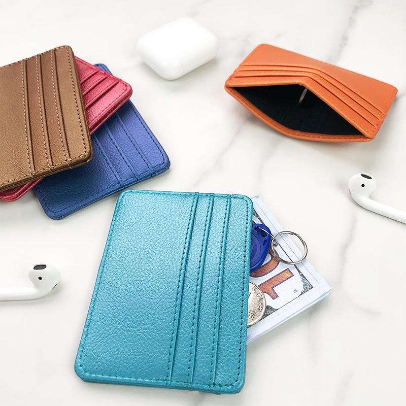 Creative Transparent Window Card Holder: Wear-Resistant, Scratch-Resistant, Large Capacity, Multifunctional PU Leather Document & Card Case.