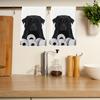 Assorted Cute Puppies Wearing Hats and Face Masks Tea Towels - Printed Kitchen Dish Towels and Rags