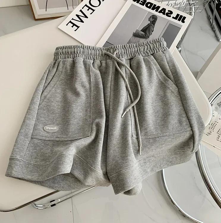 Women's Comfortable Loose Wide-legged Drawstring A Pants Slim Waist Slim Fit Casual Home Versatile Sports Shorts New