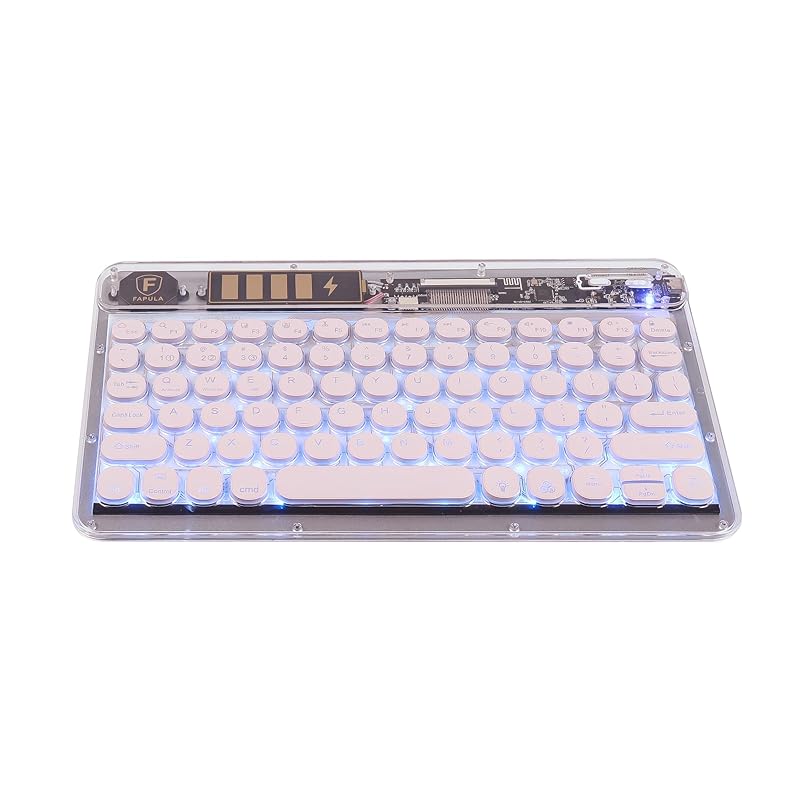 

[2023 model/Innovative transparent design] Bluetooth keyboard for ipad for tablet with backlight multi pairing Can connect 3 devices at the same time