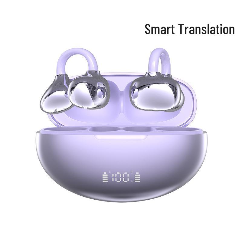 Q72 Wireless Bluetooth Clip-On Earbuds: Noise Cancelling, Long Battery, Comfortable for Sports.