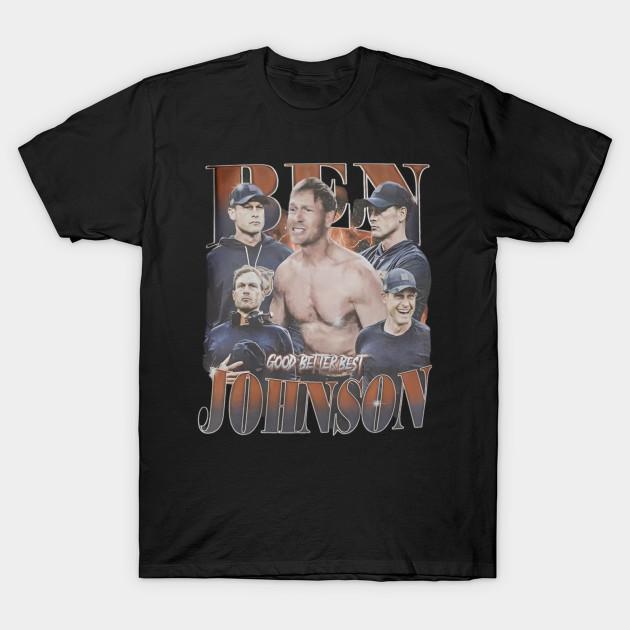 

Men Black Print T-shirt Ben Johnson Good Better Best Football Vintage Comfort Colors No-Cut Transfer Paper Print Cotton Tshirt 2XL чорний