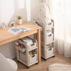 Compact Movable Backpack & Book Storage Trolley with Multi-layer Design for Under-table Use