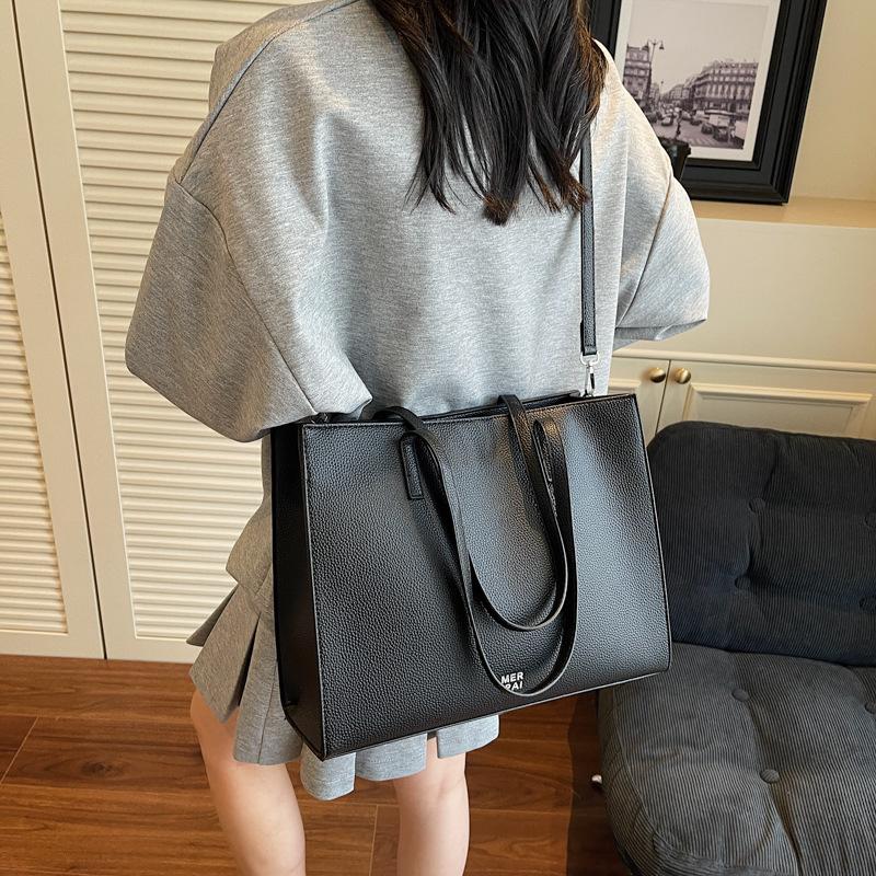 Large capacity bag women's texture commuter tote bag new business handbag fashion shoulder armpit bag