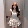 Summer Xiaofei Sleeve Design Dress Sweet and Gentle Cake Fluffy Dress Korean Version Pure Desire Short Skirt