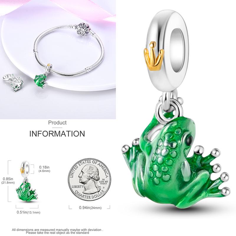 Neuer 925er Silber Kaktus Kleeblatt Anhänger Frühlingsgrüne Serie Perlenanhänger Für Original Perlenarmband DIY Schmuck