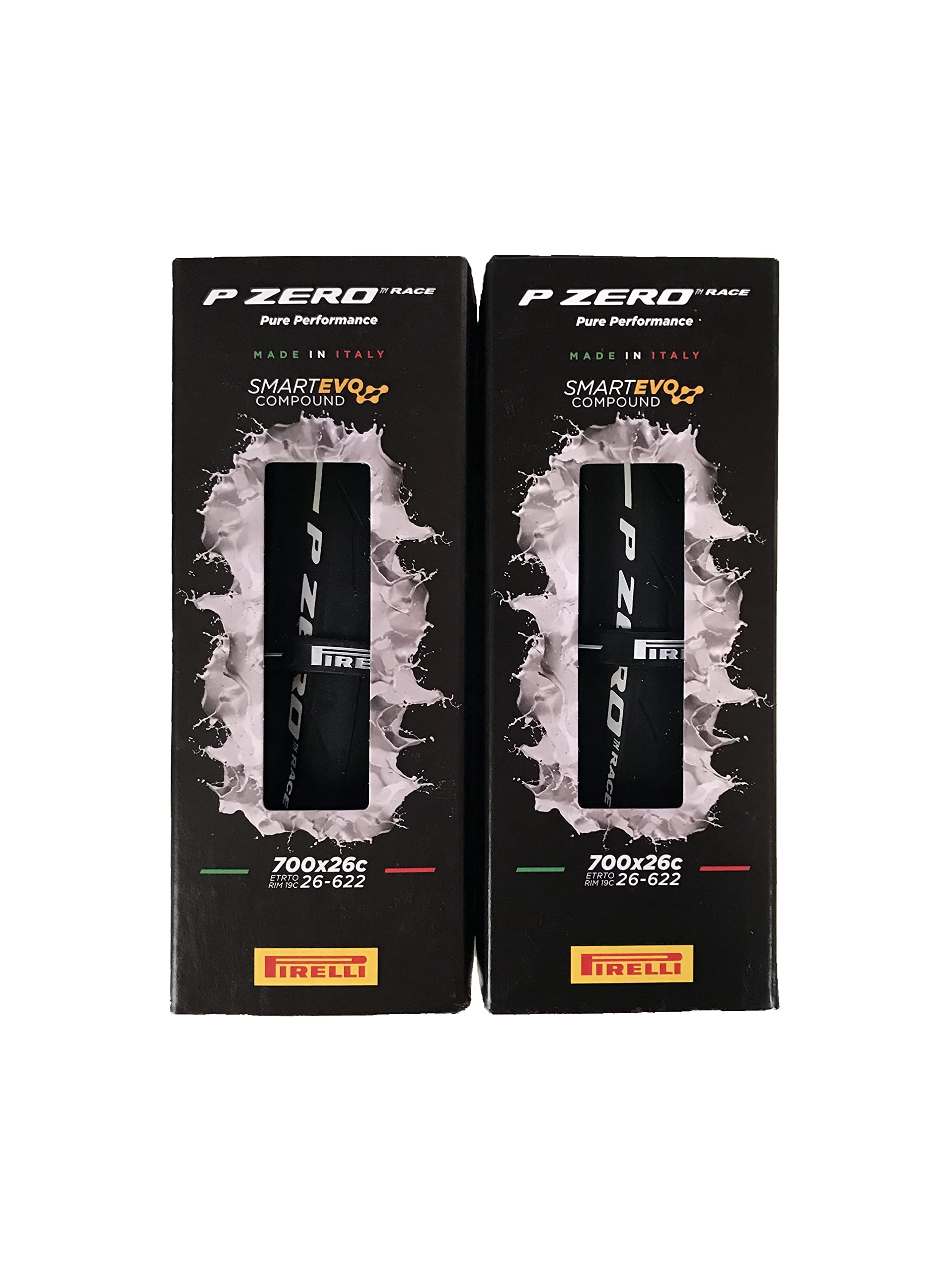 

Set of two PIRELLI P ZERO RACE Color Edition White 700x26c (New ETRTO Rim 19C 26-622) clincher tires [Parallel Import]