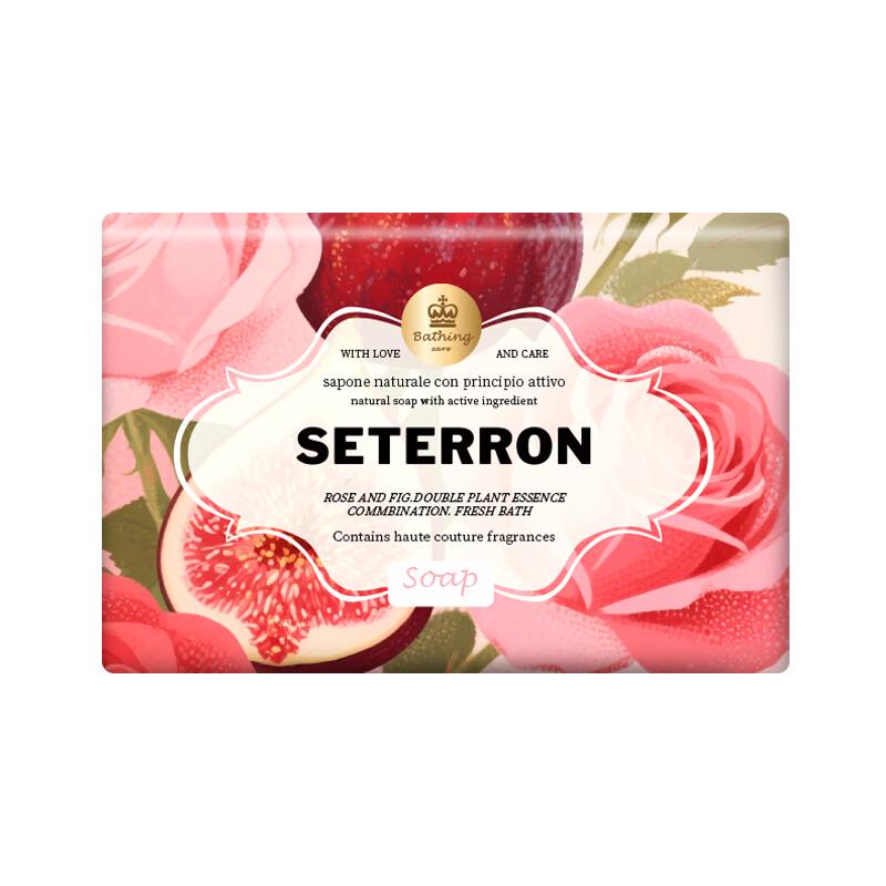 SETERRON Classic Scented Rose & Fig Moisturizing Soap, 128g