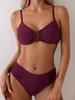 2025 Solid Color Two-Piece Bikini European & American Style
