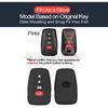 2pcs Compatible with Toyota RAV4 Camry Highlander 4Runner Corolla Avalon Mirai Prius 86 C-HR HYQ14FBC 4 Buttons Black Rubber Silicone Case Remote Key