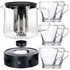 Coffee And Tea Glasses With Jug And Infuser 250 Ml / 1.5 L, 7 Pcs.