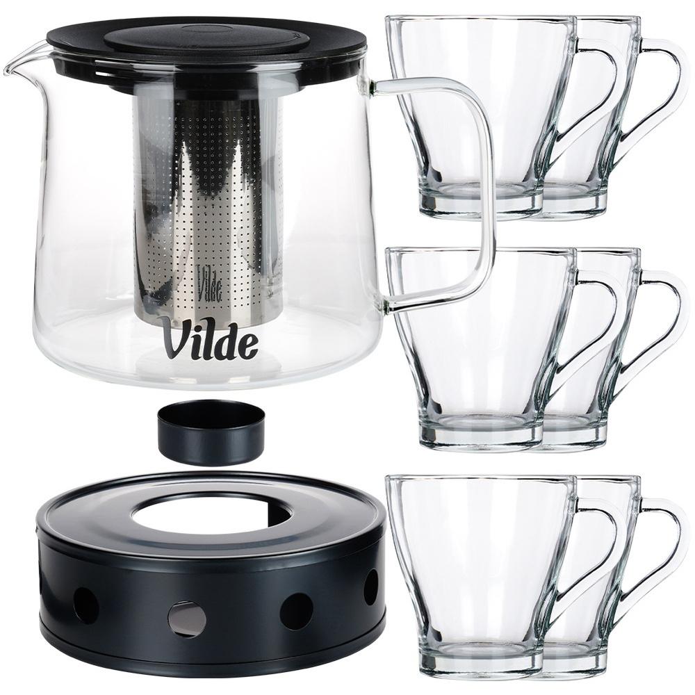 Coffee And Tea Glasses With Jug And Infuser 250 Ml / 1.5 L, 7 Pcs.
