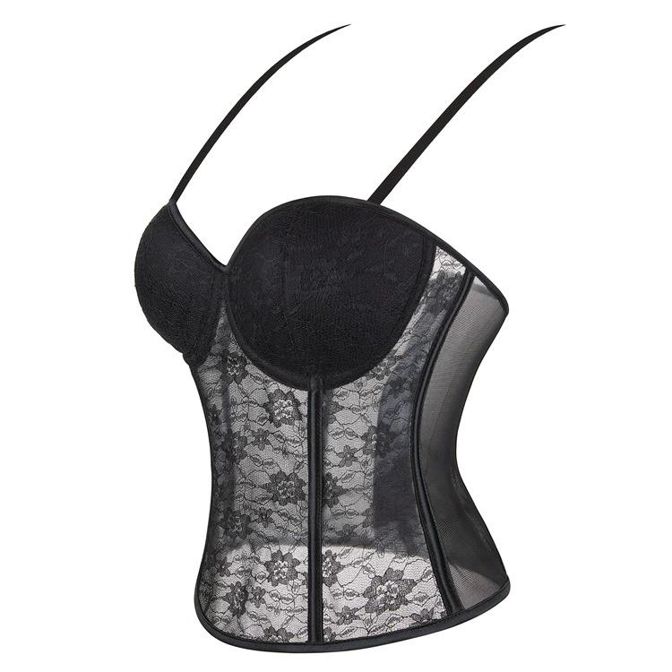 JYL TS Mesh Breathable Belt with Cup and Suspender for Women's Sexy Body Shaping Clothes