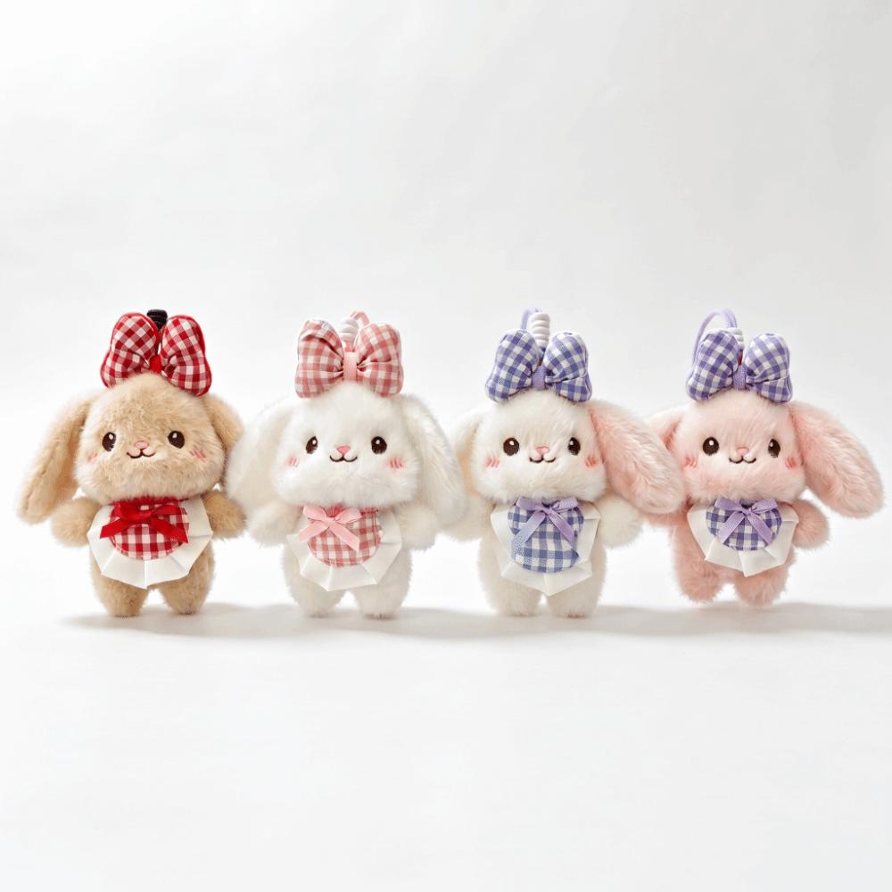 Soft Plush Bunny Keychain Stuffed Plush Rabbit Keyring Bag Charm Plush Rabbit Keychain  Women