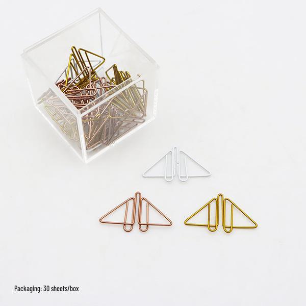 Creative Blue Metal Paper Clips: Versatile Shapes for Office and Bookmarks