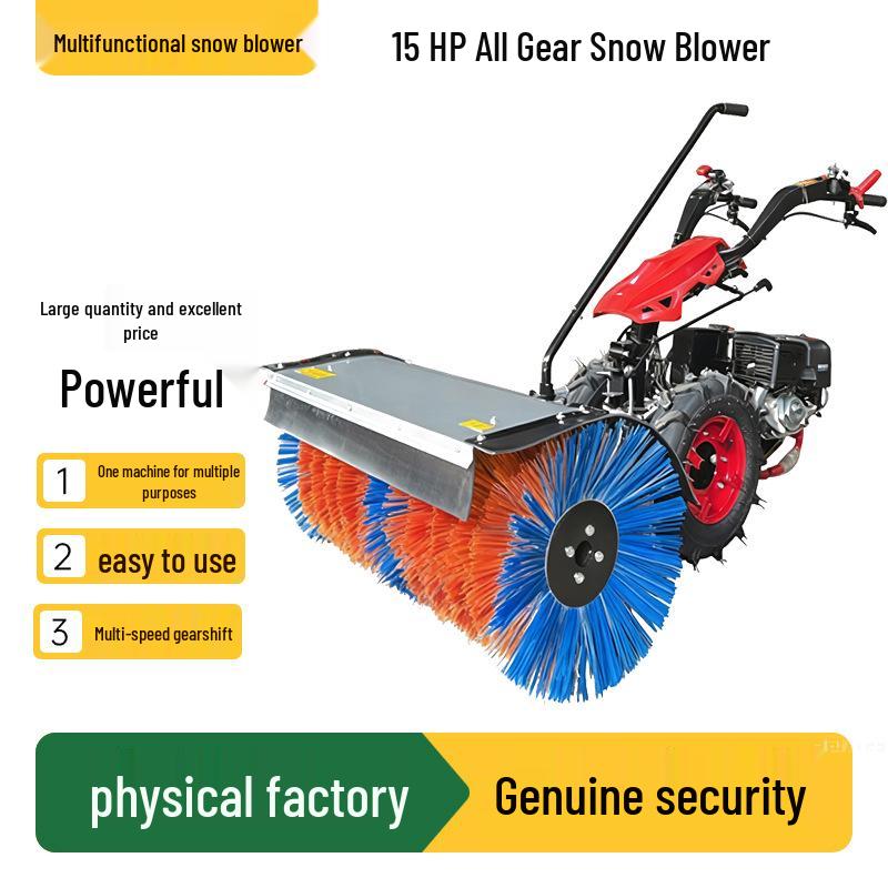Snow Sweeper: 15HP Compact Push Snow Remover for Home and Property
