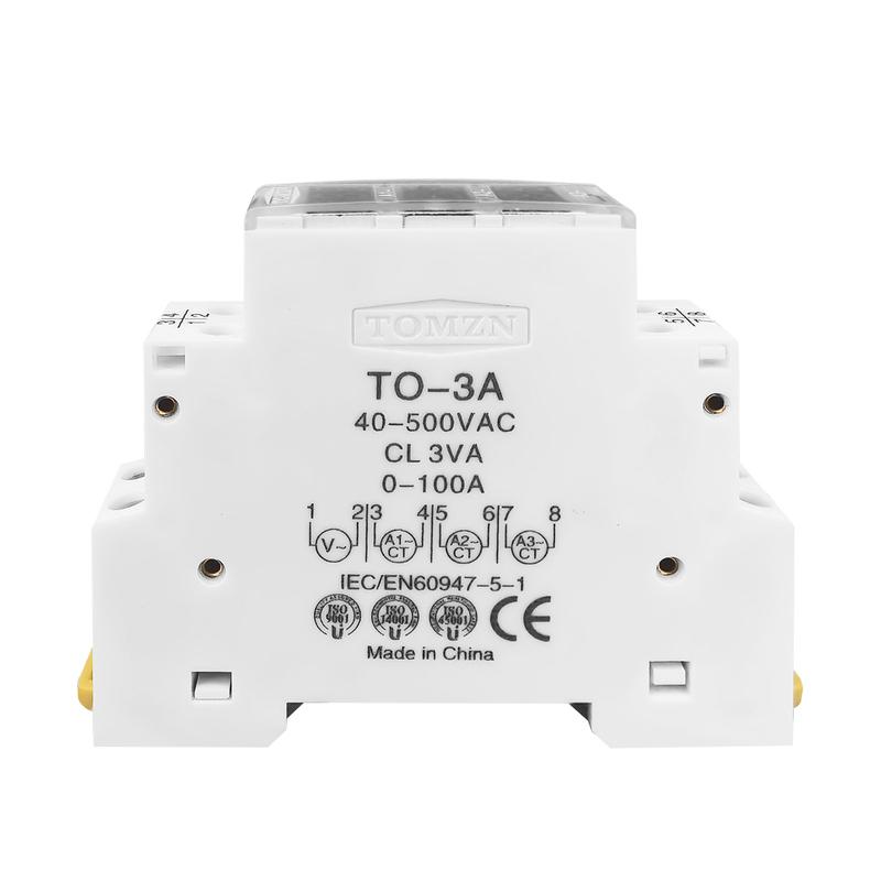 Din Rail 18mm AC 40-500V 220V 380V Voltage Meter Ammeter Single Three Phase Modular Indicator LED Digital Display Detector NEW