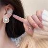 Trending Imitation Pearl Circle Stud Earrings For Woman New In Fashion Party Round Elegant Korean Earring Jewelry