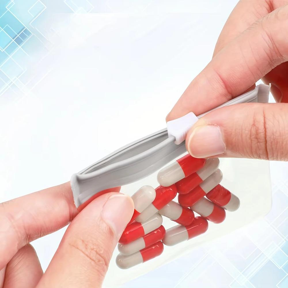 1/7/28pcs Translucent Pill Pouch With Zippered Pill Pouch Set Portable Pill Container  Travel