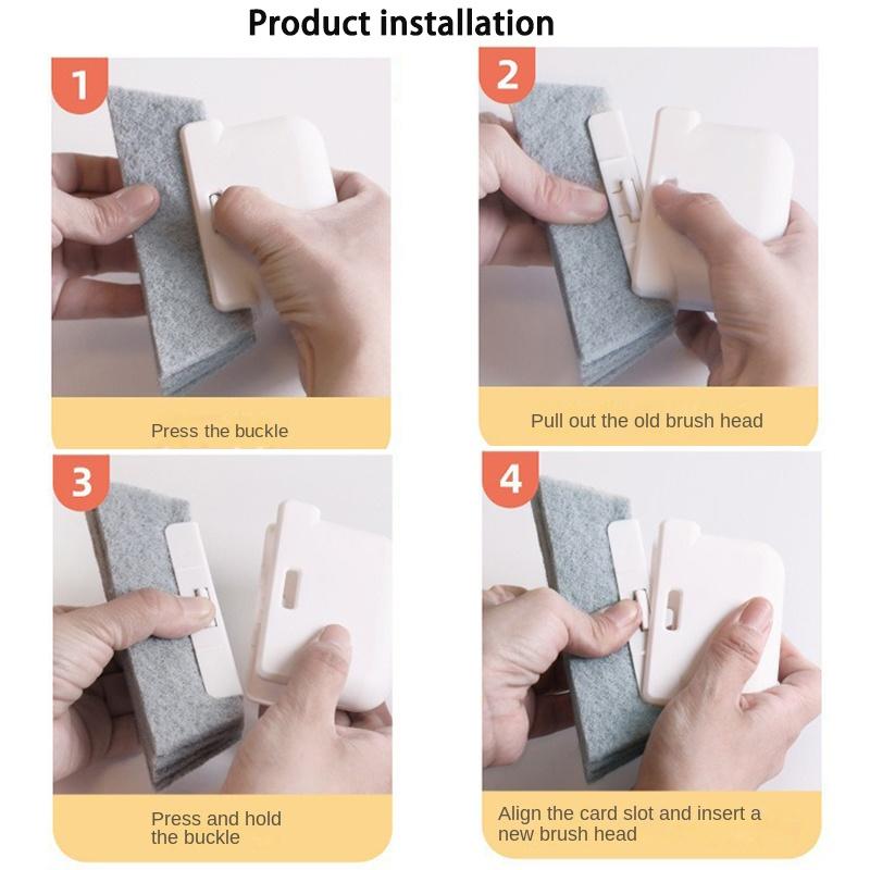 Window Cleaning Brush Windowsill Groove Deadend Cabinet Crevice Brush Removable Household Multifunctional Cleaning Tools
