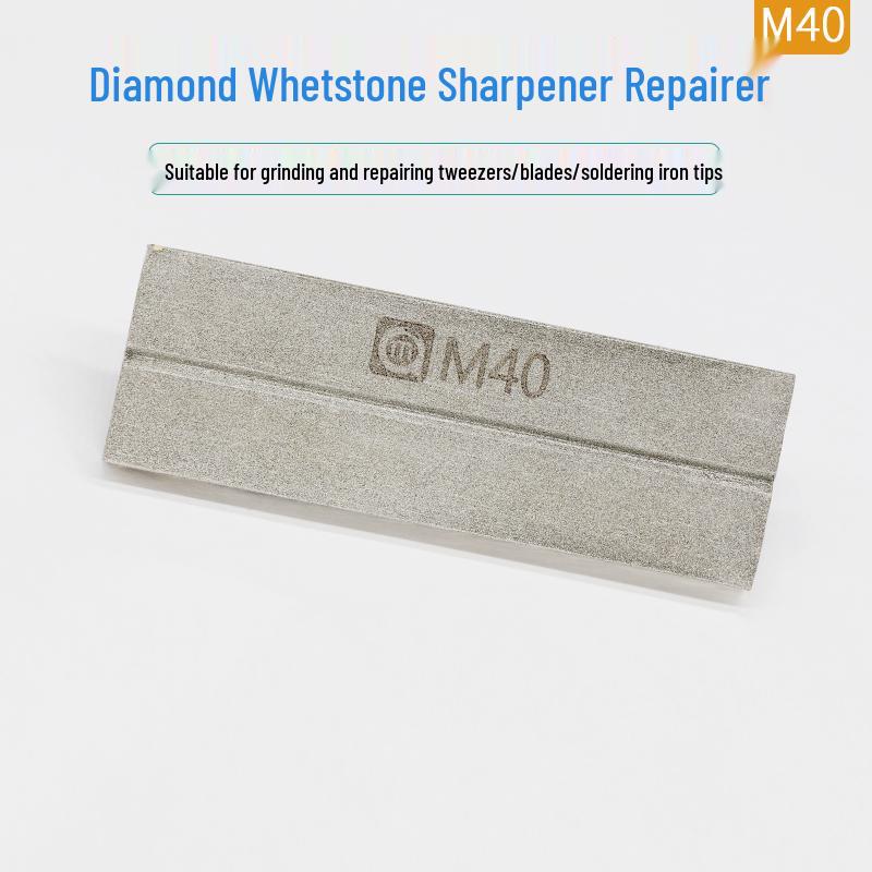 Double-Sided Diamond Sharpening Stone for Tweezer Blades - Two-Grit Polisher Diamond Sharpening Stone (M40)