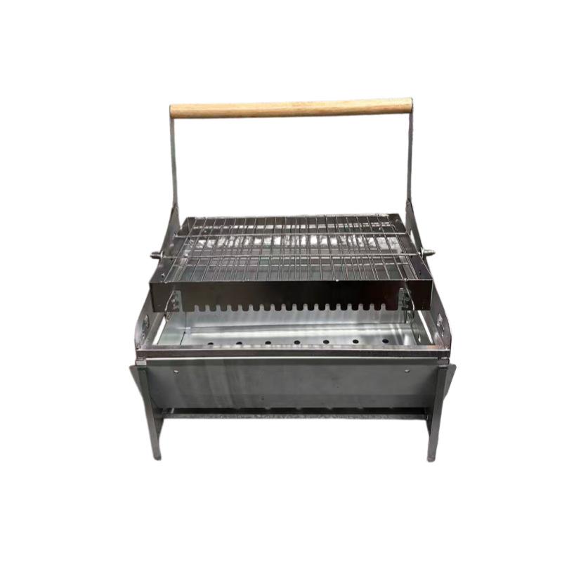 Portable 360° Rotating BBQ Grill: Easy-Clean, Outdoor Camping & Picnic Grill with Detachable Rack