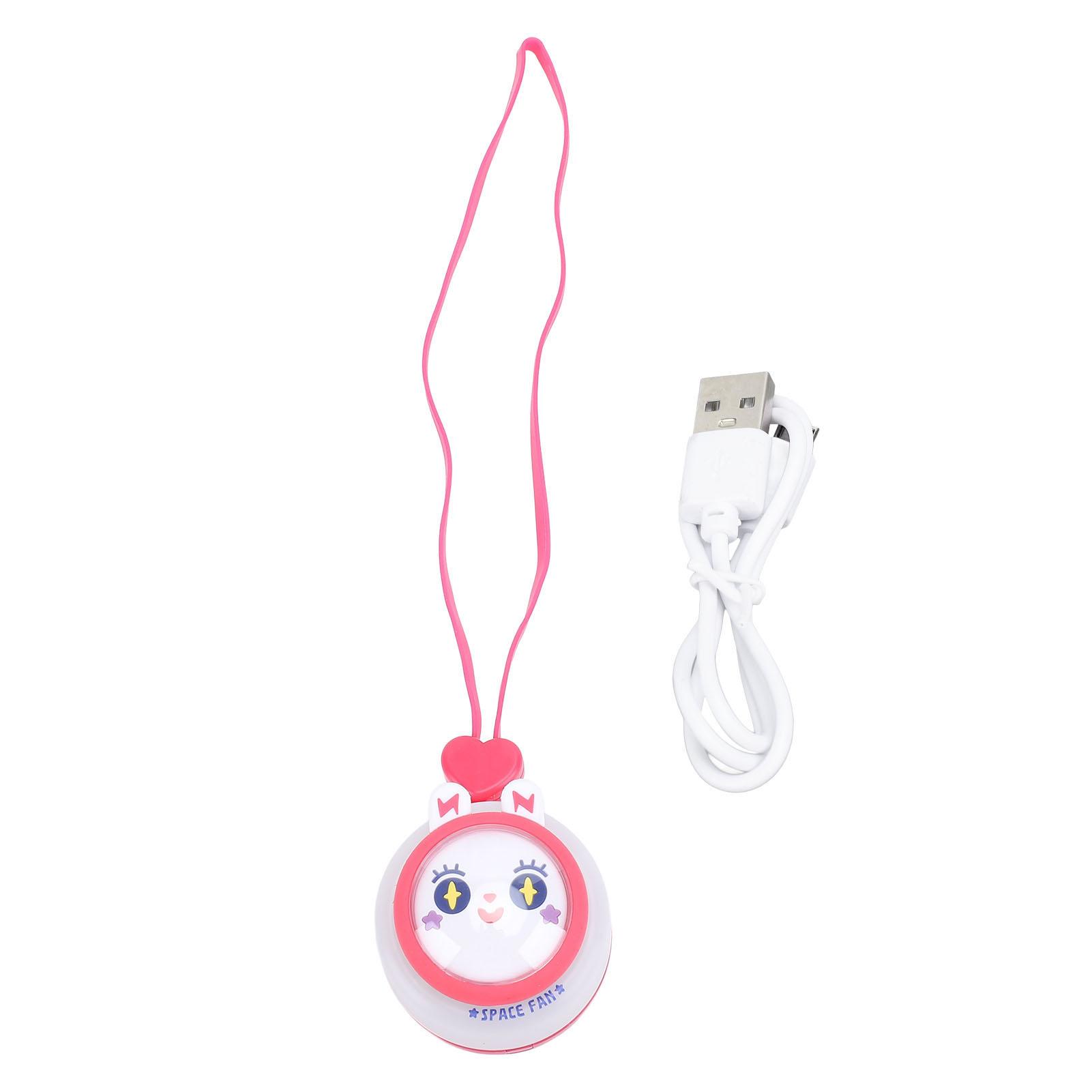 

Portable Neck Fan 3 Speeds Bladeless Mini Hanging Neck Fan Quiet USB Rechargeable Wearable Personal