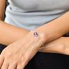 Natural Amethyst Bracelet Sterling Silver Handmade Bracelet Amethyst Chain Bracelet for Women Healing Gemstone Bracelet Unique Gifts