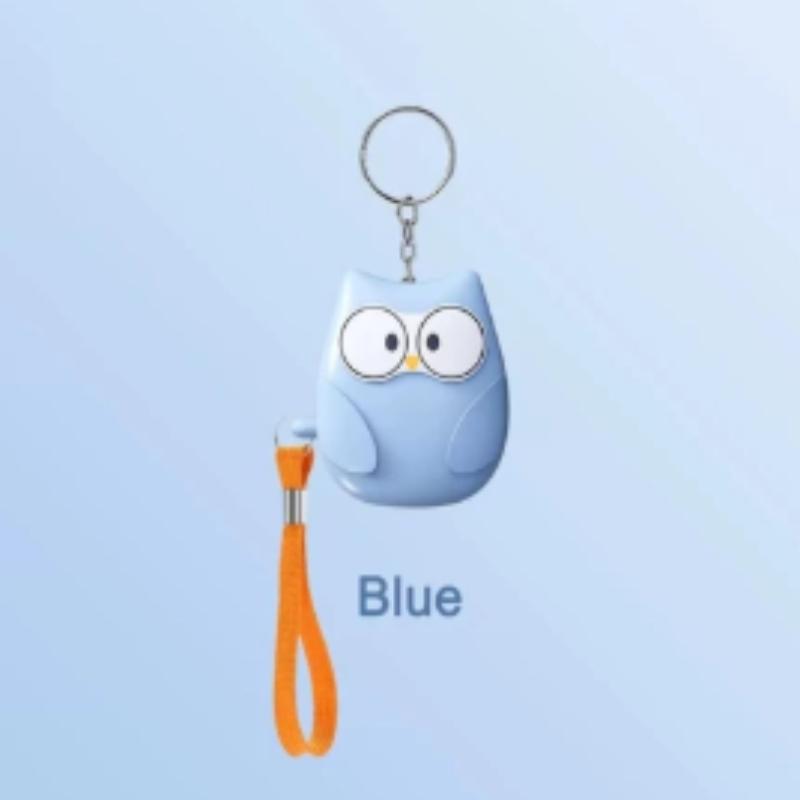 Cute Owl Alarm Outdoor Portable Personal Self Defense Alarm Wolf Protector Women'S Bag Pendant