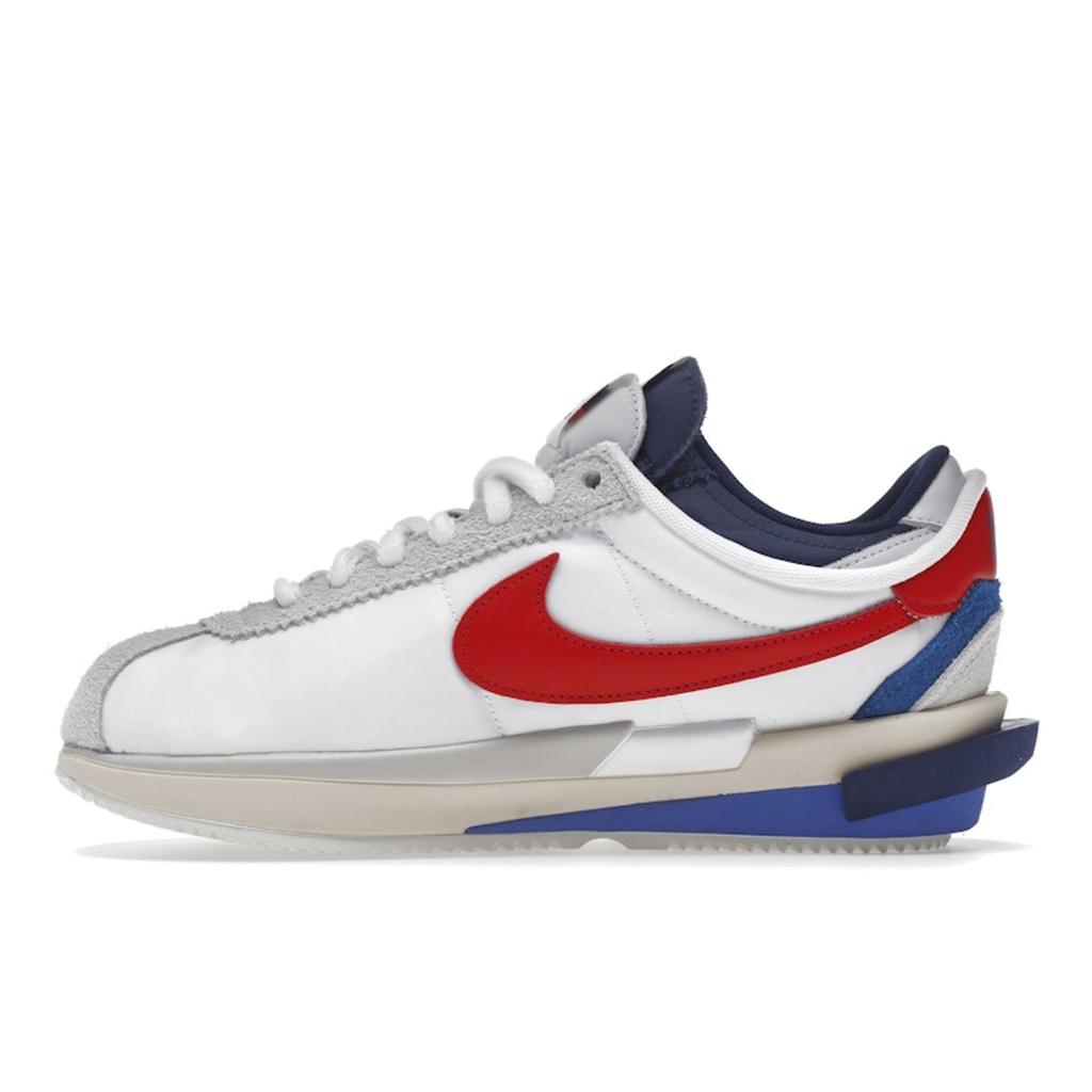 Nike Sacai X Zoom Cortez SP OG Unisex Sneakers White Varsity-Red Varsity-Royal DQ0581-100