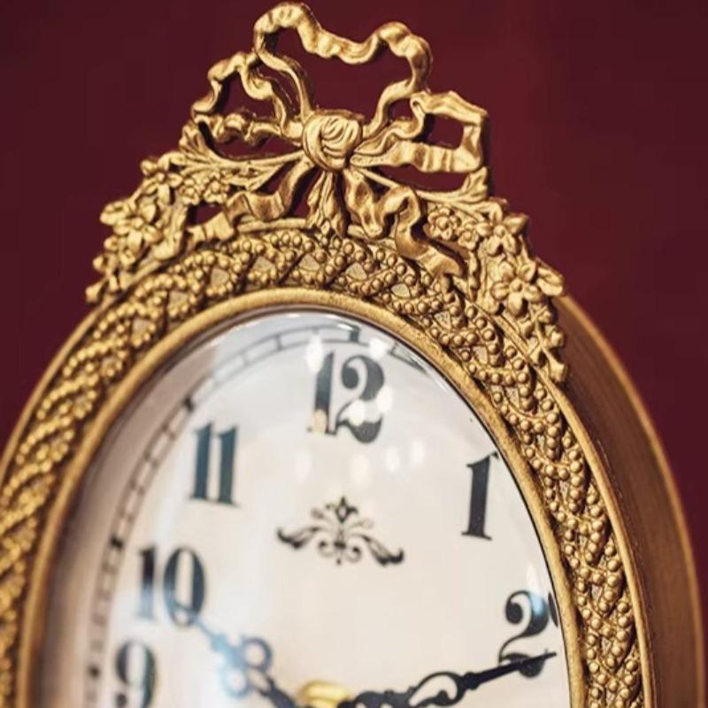 French Retro Table Clocks Light Luxury High-end Feel Table Clocks Exquisite Elegant Home Decor Orologio Da Tavolo YS40CC