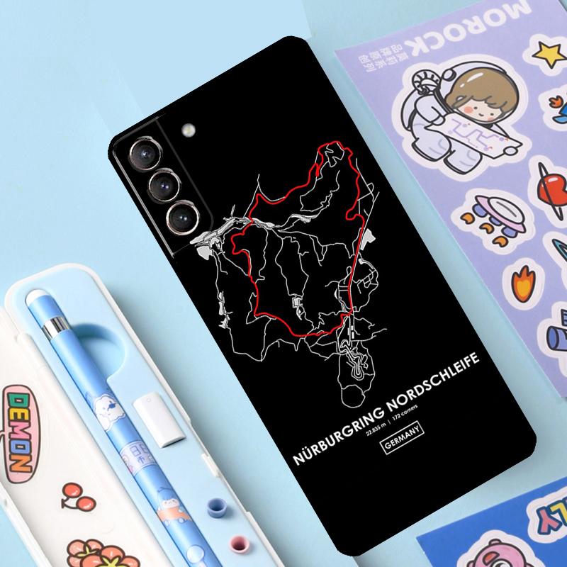 Nurburgring Circuit Case For Samsung Galaxy S25 Ultra S22 S21 S20 S23 S24 Ultra S9 S10 Plus S25 FE Cover Coque Galaxy S25
