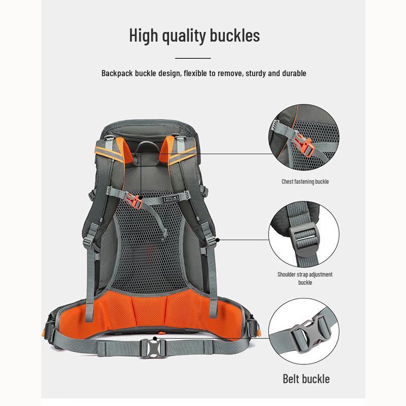 Qisiyi 50L Lightweight Nylon Hiking Backpack