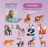 Children Paper Digital 3D Puzzle Book Manual Diy Animal Mosaic Collage Stickers Concentration Early Educational Kids Toys