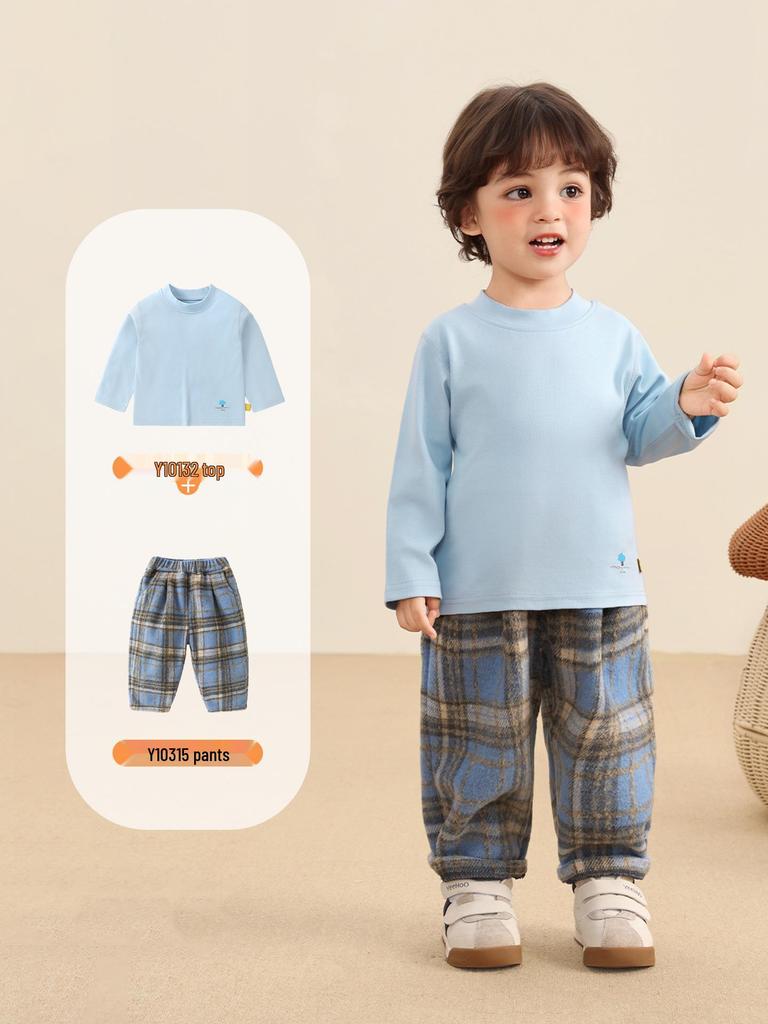 Kaka Panda Kids' Winter Fleece Pants - Cozy Autumn & Winter Wear for Boys and Girls