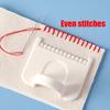 Multi-Functional Hand Stitching Tool, Plastic Overlock Sewing Aid with 4mm & 3mm Intervals & Thimble Function, Easy-Grip Design