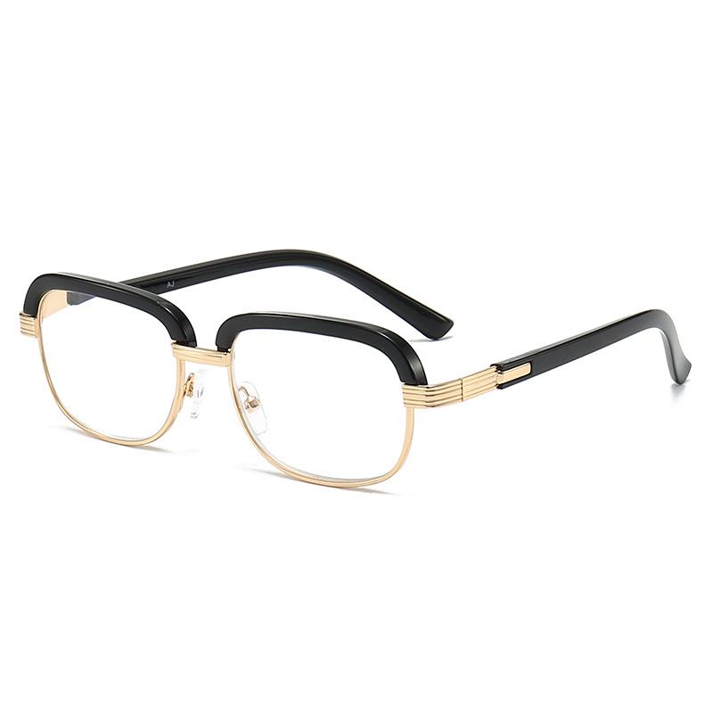 

Мужские очки для чтения высокой четкости с защитой от синего света и металлической оправой-бровью - Снимают усталость и обеспечивают сверхчеткое зрение. +3.50