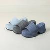 Krazing Pot Polyurethaan Mules Lente Zomer Maat 43 Maat 42 Prints Dames Platform Dames Ronde Neus Instappers Waterdichte Sandalen