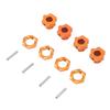 4PCS 17mm Hex Wheel Hub Adapter Aluminum Alloy Orange Hex Drive Hub Adapter for ZD Racing 9116