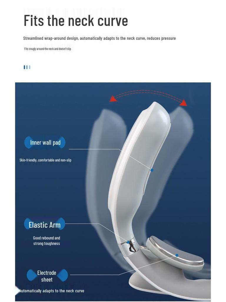 Smart Cervical Pulse Massager: Multi-Therapy Neck Protection & Rechargeable Device