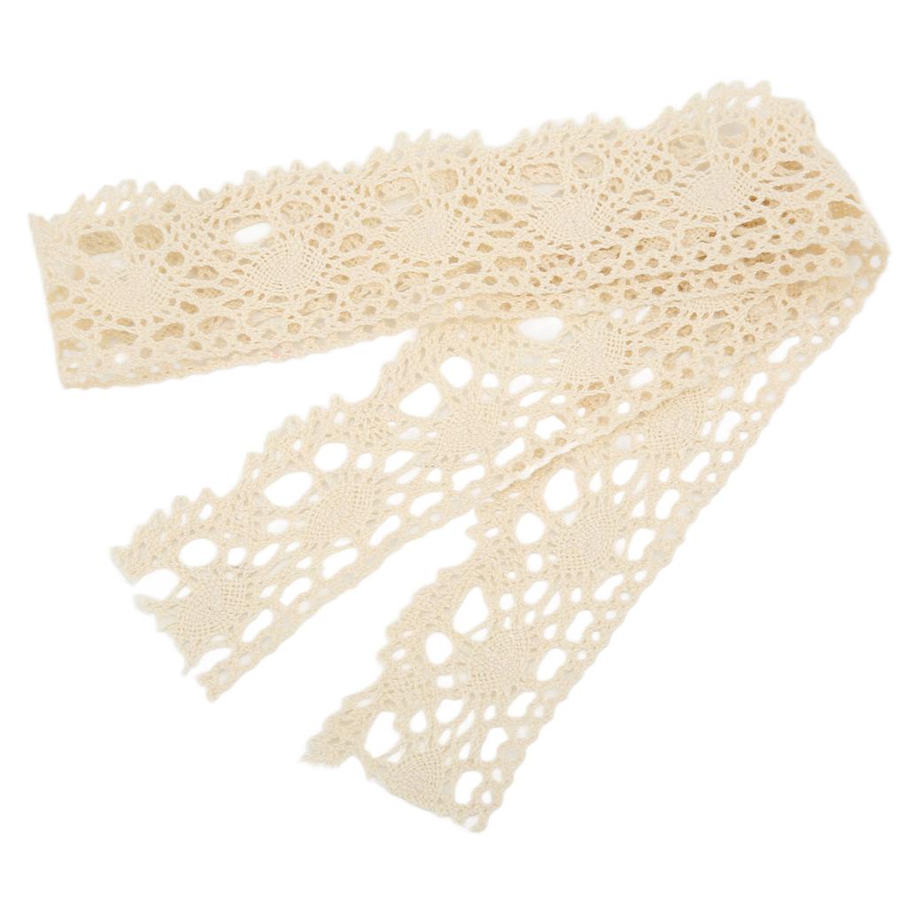 Lace Ribbon DIY Cotton Net 4cm Width 10 Yards Exquisite Fabric Lace Trim for Curtain Clothes Tablecloth Gift Decoration